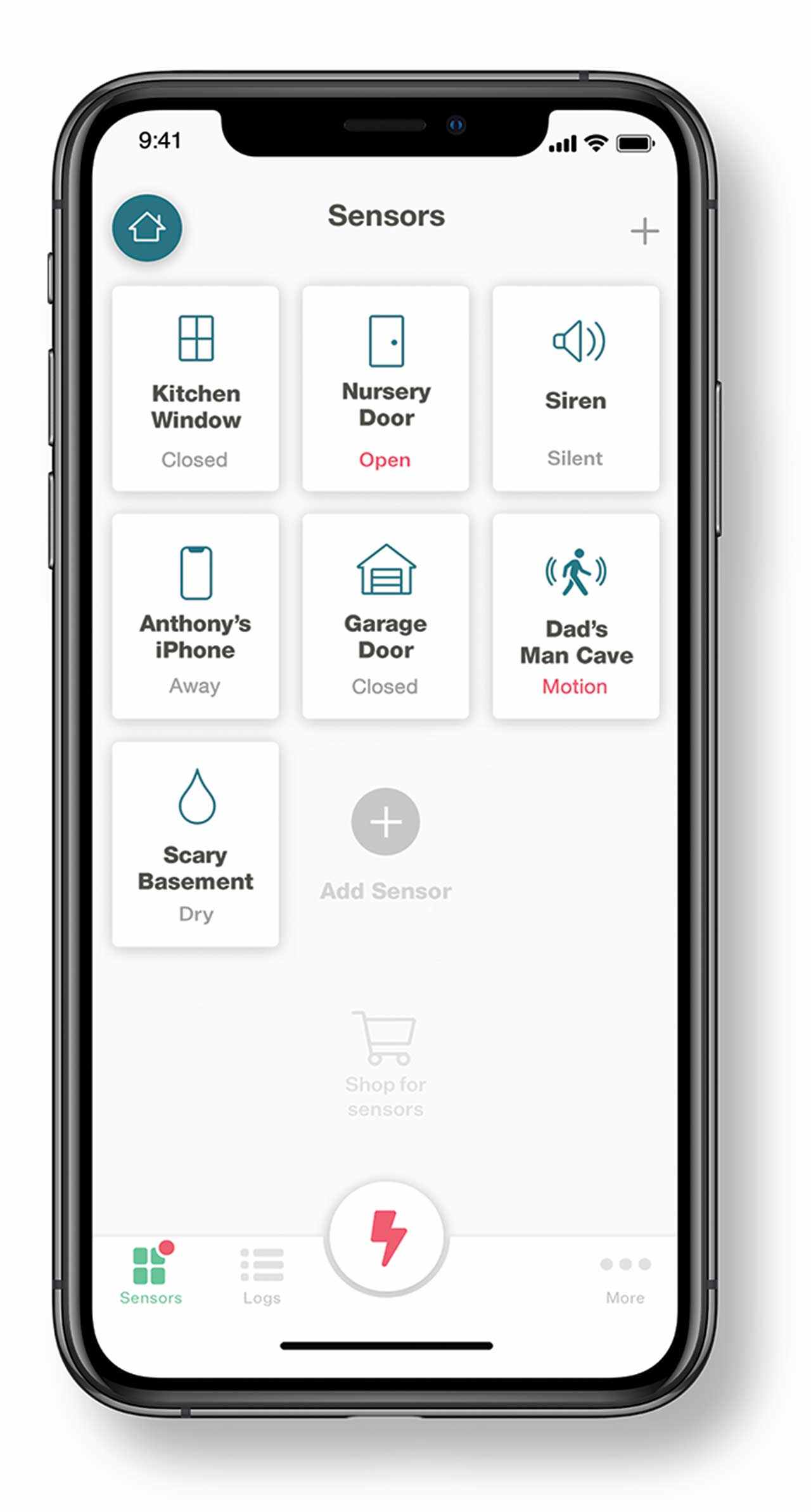 Application mobile Ooma pour iPhone pour l’atterrissage de la sécurité résidentielle – Un statut en temps réel sur tout.